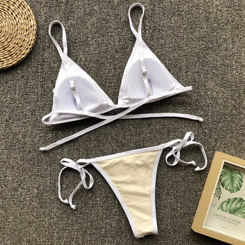

Stereoscopic Floral Bikini 2020 Swimwear Women Sexy Thong Bikini Set Push Up Biquini Swimsuit Bandage Two Piece Bathing Suit
