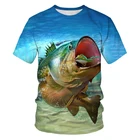 футболка оверсайз футболка аниме футболки модные мужскиемужская одежда2021 мужская и женская футболка для рыбалки в повседневном стиле с цифровым 3D принтом рыбы, футболка с коротким рукавом, подходит для S-6XL.