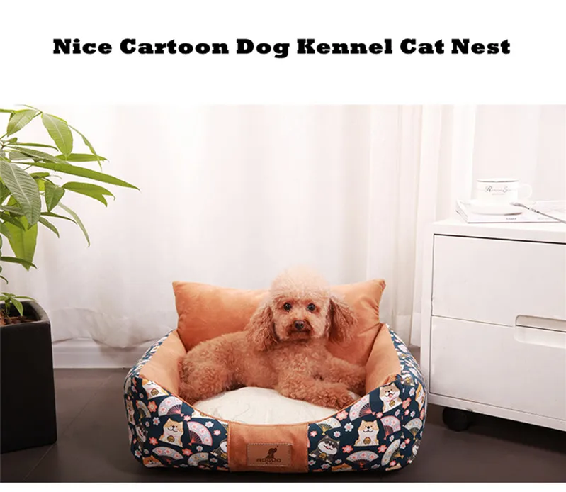 

Моющийся домик для собак, диван для домашних питомцев, для маленьких, средних и больших собак, теплая кровать для собак, коврик, гнездо для ко...