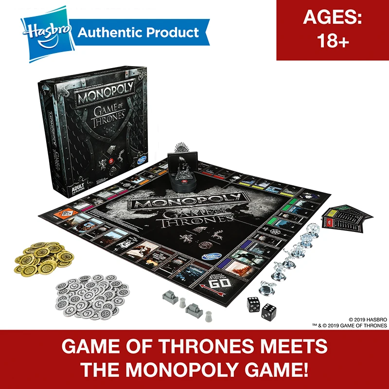Hasbro Монополия Игра престолов настольная игра для 18 лет и до играть для взрослых семейные игры вместе Популярные веера товары