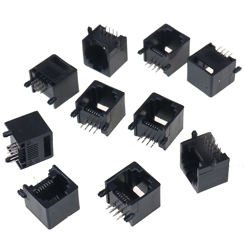 10 шт./лот RJ45 8P8C компьютер Интернет сеть PCB разъем | Строительство и ремонт