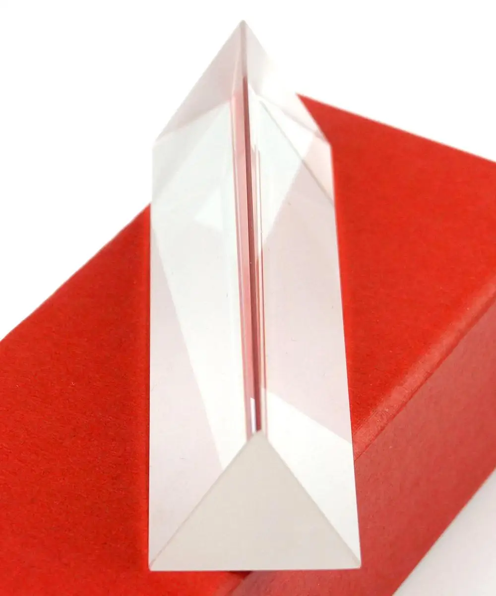 30x30x100mm K9 Crystal Triangular Prism Without Box for Light Spectrum Physics Photo Optical Instruments Rainbow Experiment - купить по
