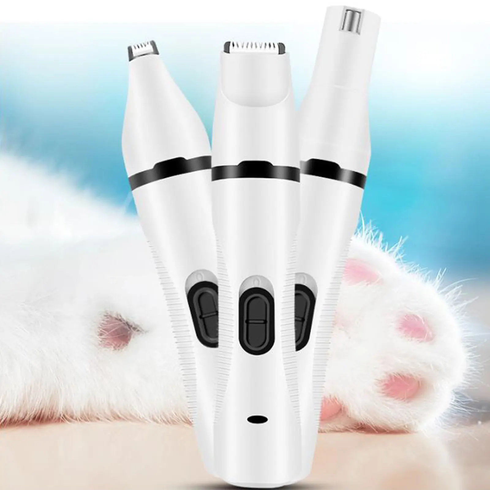 

Pusher Electric clippers Pet Hair Shaver Hair Trimmer Nail Grinding Trimming 3 IN 1 USB Rechargeable Pet Multifunctional Shaver
