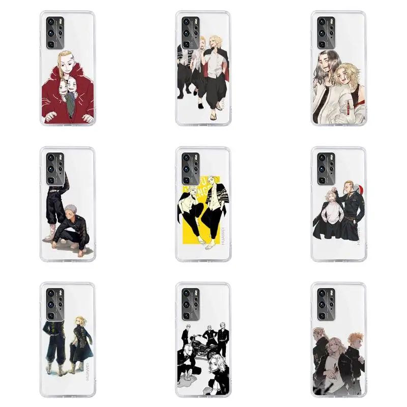 

Anime Tokyo Revengers Phone Case For Huawei P40 P30 P20 Mate Honor 10i 30 20 i 10 40 8x 9x Pro Lite Transparent Cover