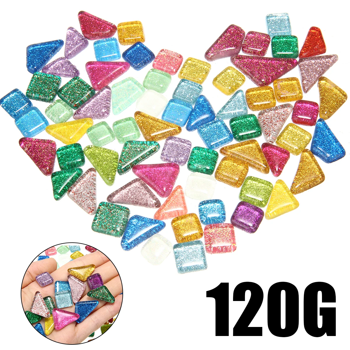 120 г 70 шт цветные блестящие мозаичные плитки для рукоделия хобби|Создание