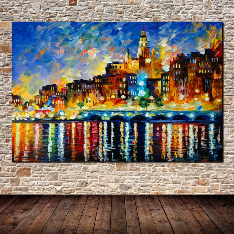 Лампа для комнаты с видом на море пейзаж картина маслом холсте Настенная дома