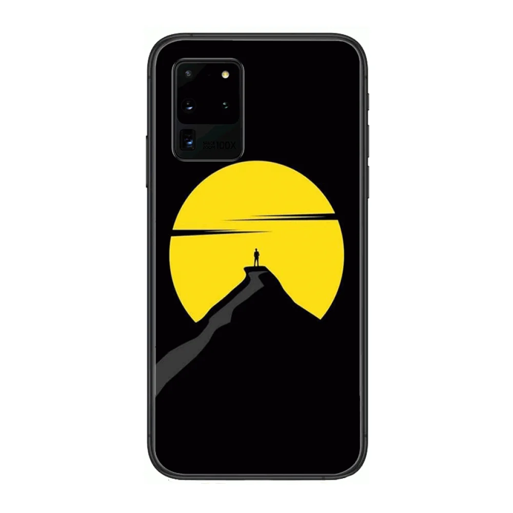 

Moon Exquisite Phone cover hull For SamSung Galaxy S 6 7 8 9 10 20 Plus Edge E 5G Lite Ultra black soft bumper