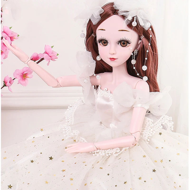 1 комплект, 60 см, BJD куклы, игрушки с одеждой, 3D глаза, свадебное платье для вечеринки, обувь для девочек, кукла, аксессуары, куклы, игрушки для девочек - Цвет: As picture