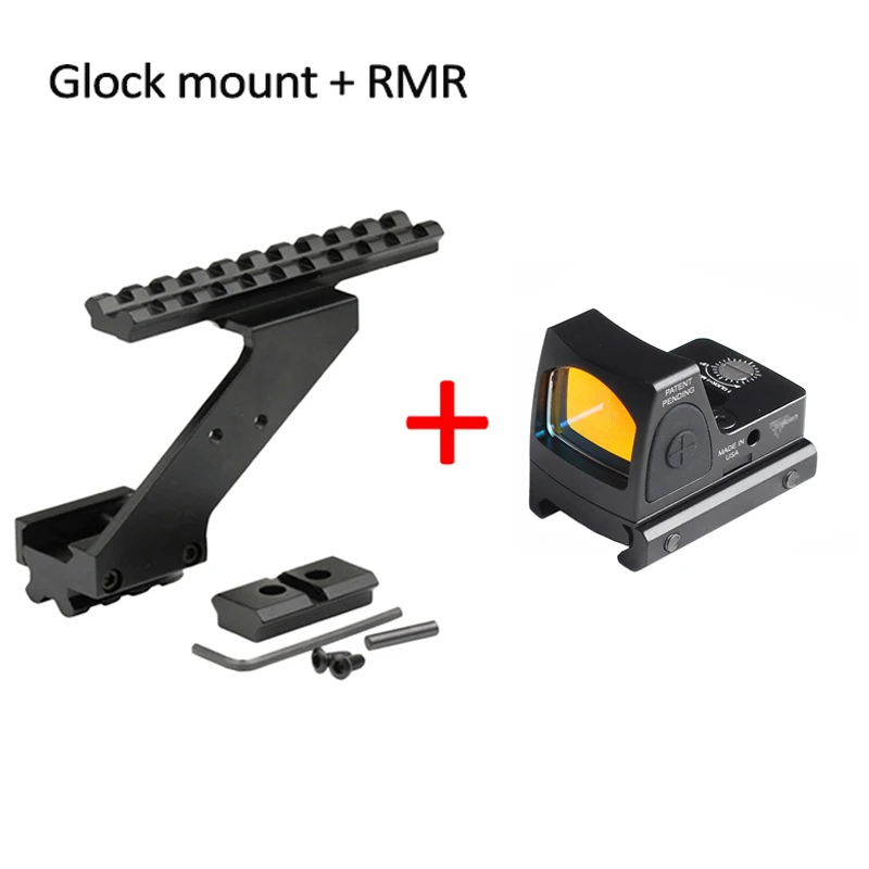 mount with RMR Тактический Вивер Пикатинни верхний рельс пистолет прицел крепление с RMR/Dotor red dot подходит для пистолетов лазерный прицел - Цвет: mount with RMR
