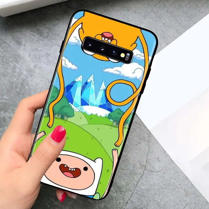

Hot Fashion Adventure Time for Samsung Galaxy S21 Ultra Plus Note 20 10 9 8 S10 S9 S8 S7 S6 Edge Plus Black Phone Case