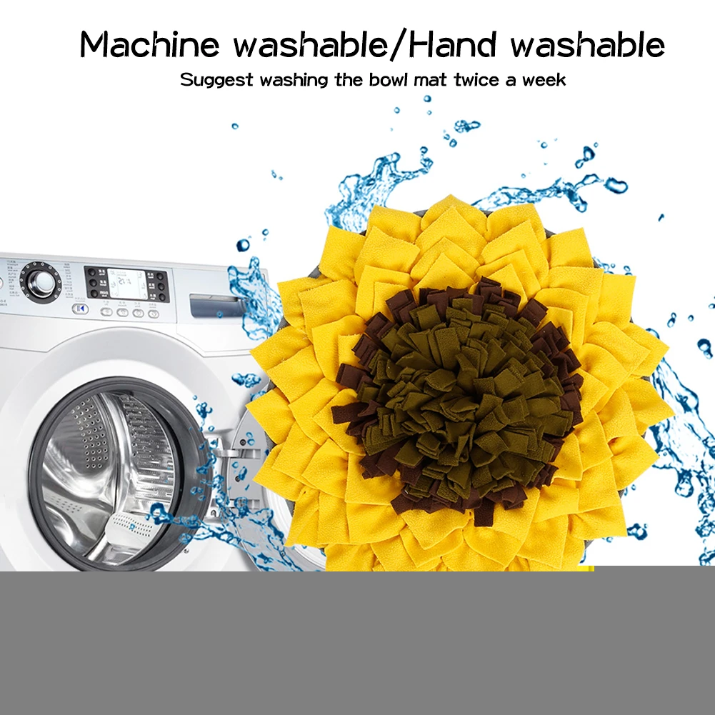 

Sunflower Dog Snuffle Mat Encourages Natural Foraging Skills for Stress Release Pet Feeding Mat Dog Training Pad Sniffing Mat