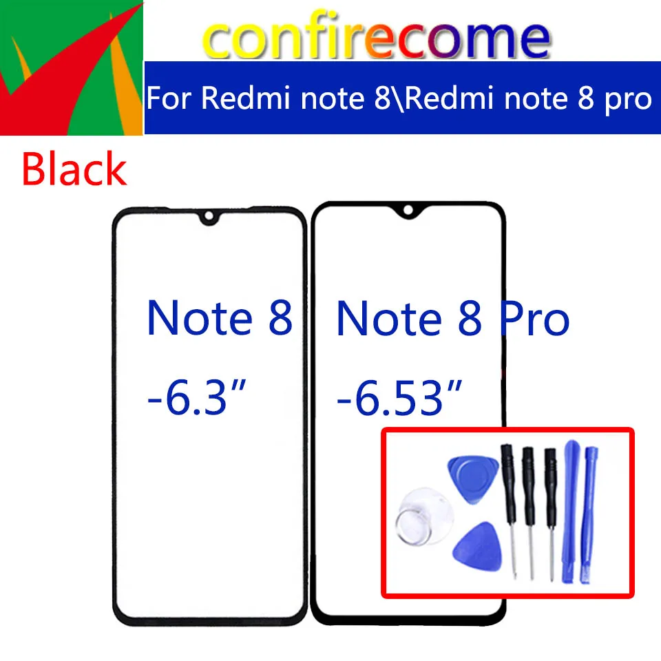 Для Xiaomi Redmi Note 8 Pro сенсорная панель стеклянная линза внешнее ЖК стекло для