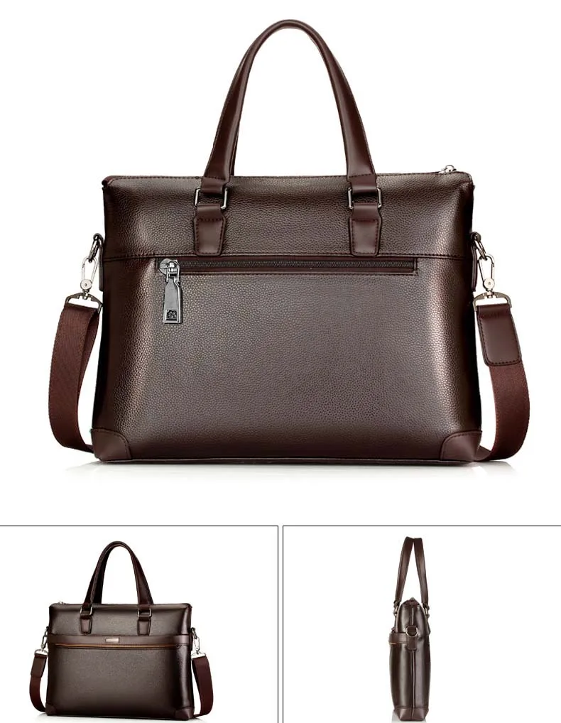 Briefcases Portable Male Messenger Bag Sets Men Briefcase for Document Laptop Computer Handbag Shoulder Brief Case Satchel Bags