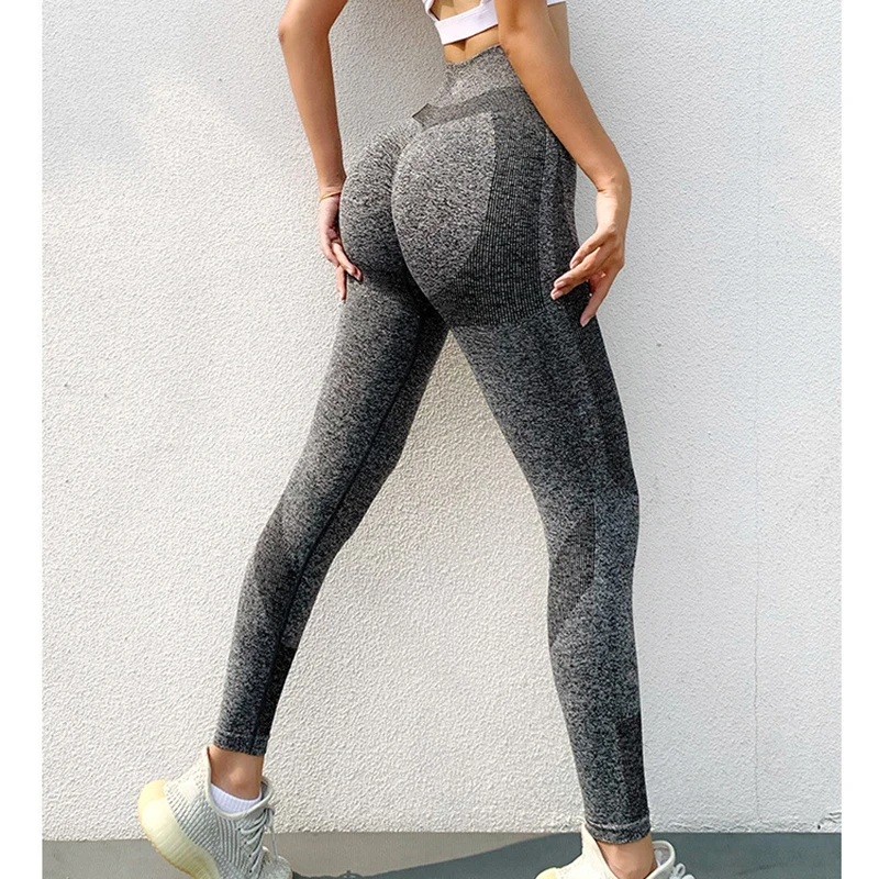 

VICLEO Women Gym Yoga Seamless Pants Sports Clothes Stretchy High Waist Tights Exercise Fitness Leggings Activewear Pants