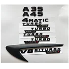 Черные буквы A35 A45 V8 BITURBO TURBO 4matic + крыло багажника эмблема багажника эмблемы значки значок для Mercedes Benz AMG W176 W177