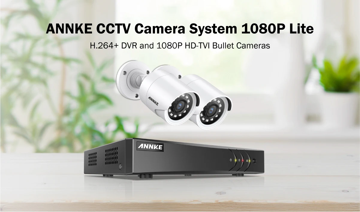 ANNKE 4CH 5-в-1 цифровой видеорегистратор, система CCTV 4CH 2,0 Мп ИК IP66 Наружные камеры безопасности 1080P HDMI система видеонаблюдения TVI DVR комплект видеонаблюдения
