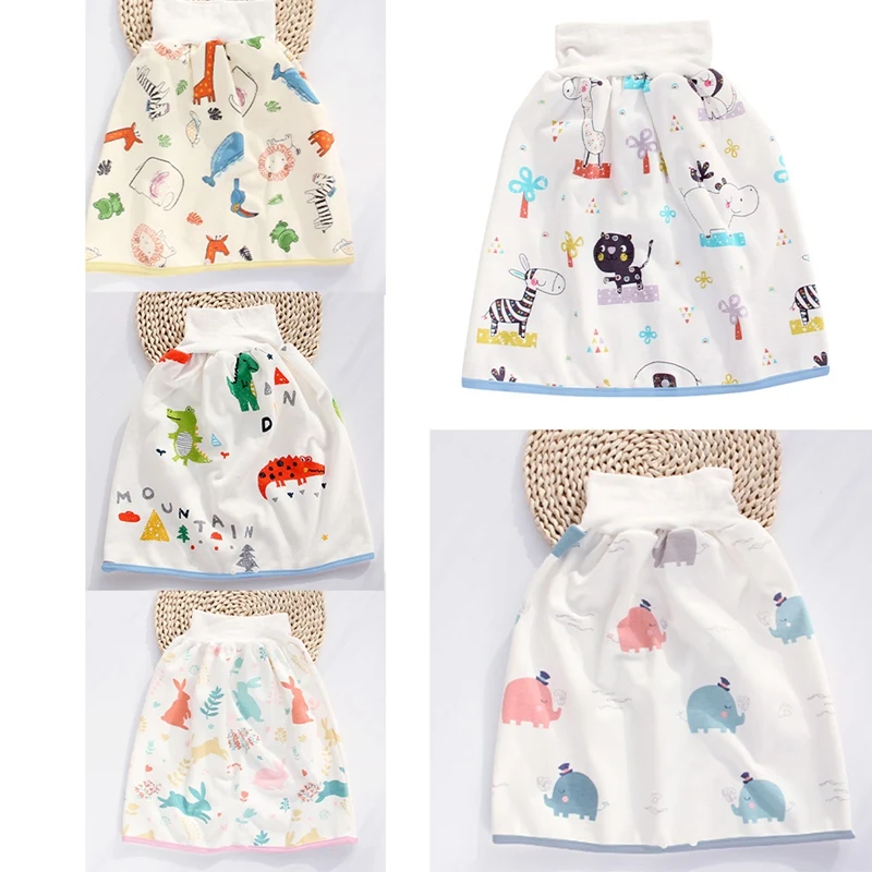 

Comfy Children's Diaper Skirt Shorts 2 in 1 Waterproof Leak-proof Washable Baby Kid Diaper Skirt Pants Infant Cartoon Diaper
