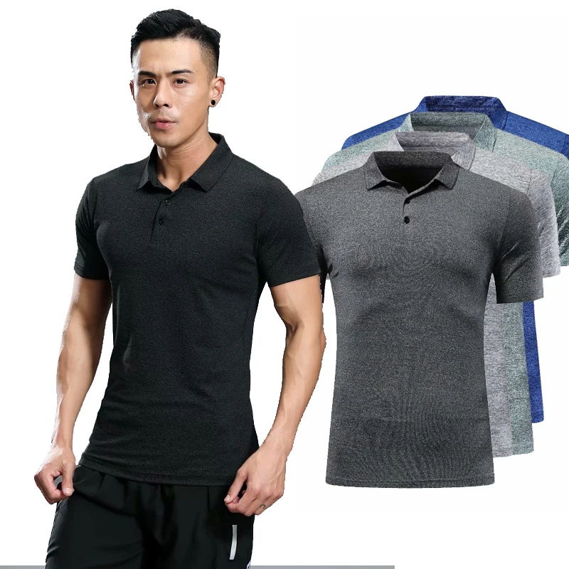 Мужская футболка-поло с коротким рукавом быстросохнущая теннисная рубашка для