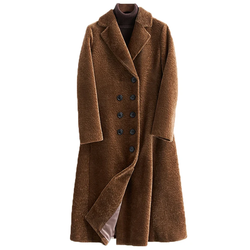 Пальто из натурального меха осенне-зимнее пальто женская одежда 2020 Корейская