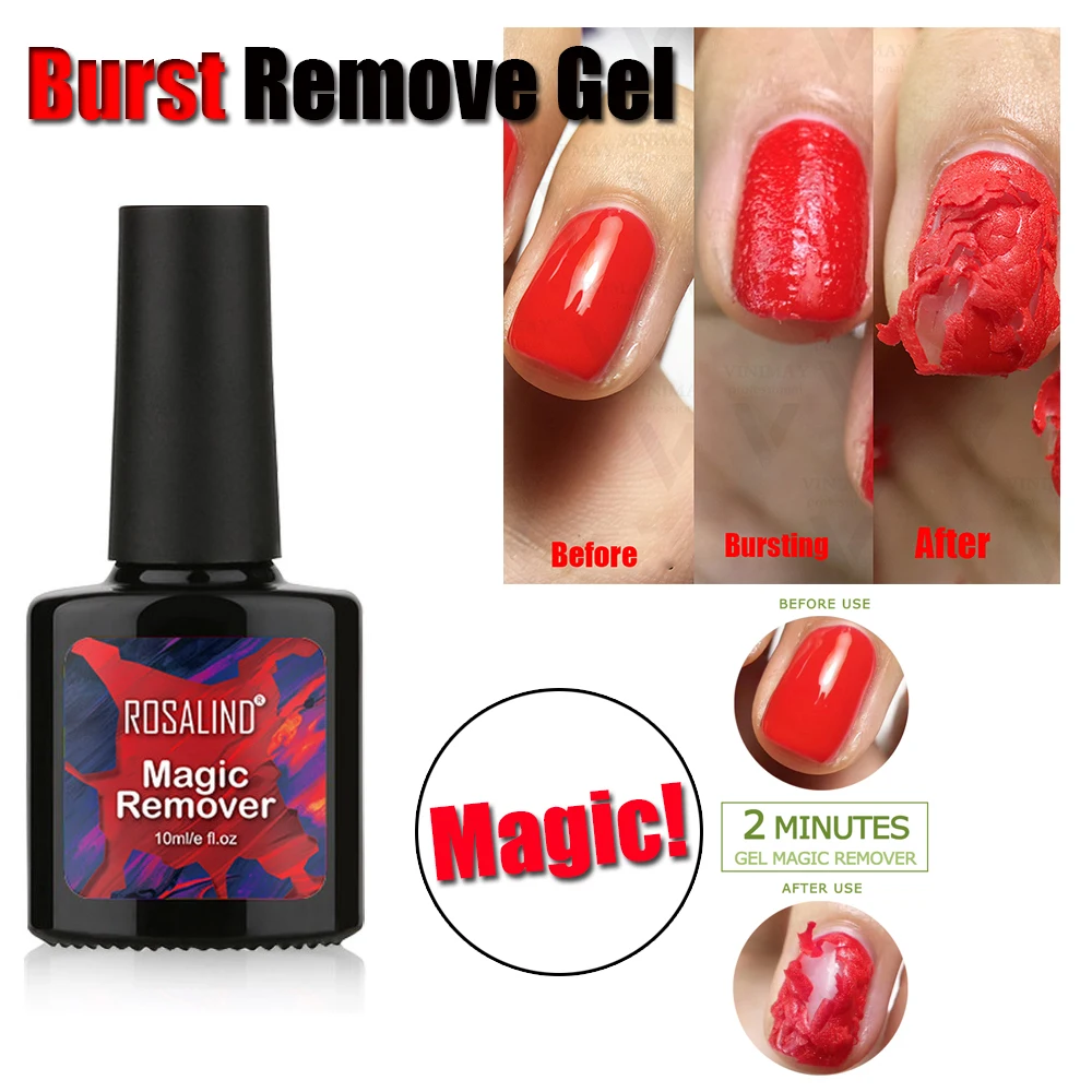 1Pack 10/15ml NEW DESIGN Burst Magic Remove UV Gel Blue Bottle Nail Polish Soak off Acrylic Clean Degreaser Nail Art