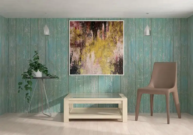 

Золотая абстрактная живопись, очень большая живопись, абстрактная живопись, Xl живопись, нож для палитры, модная большая живопись, настенное ...