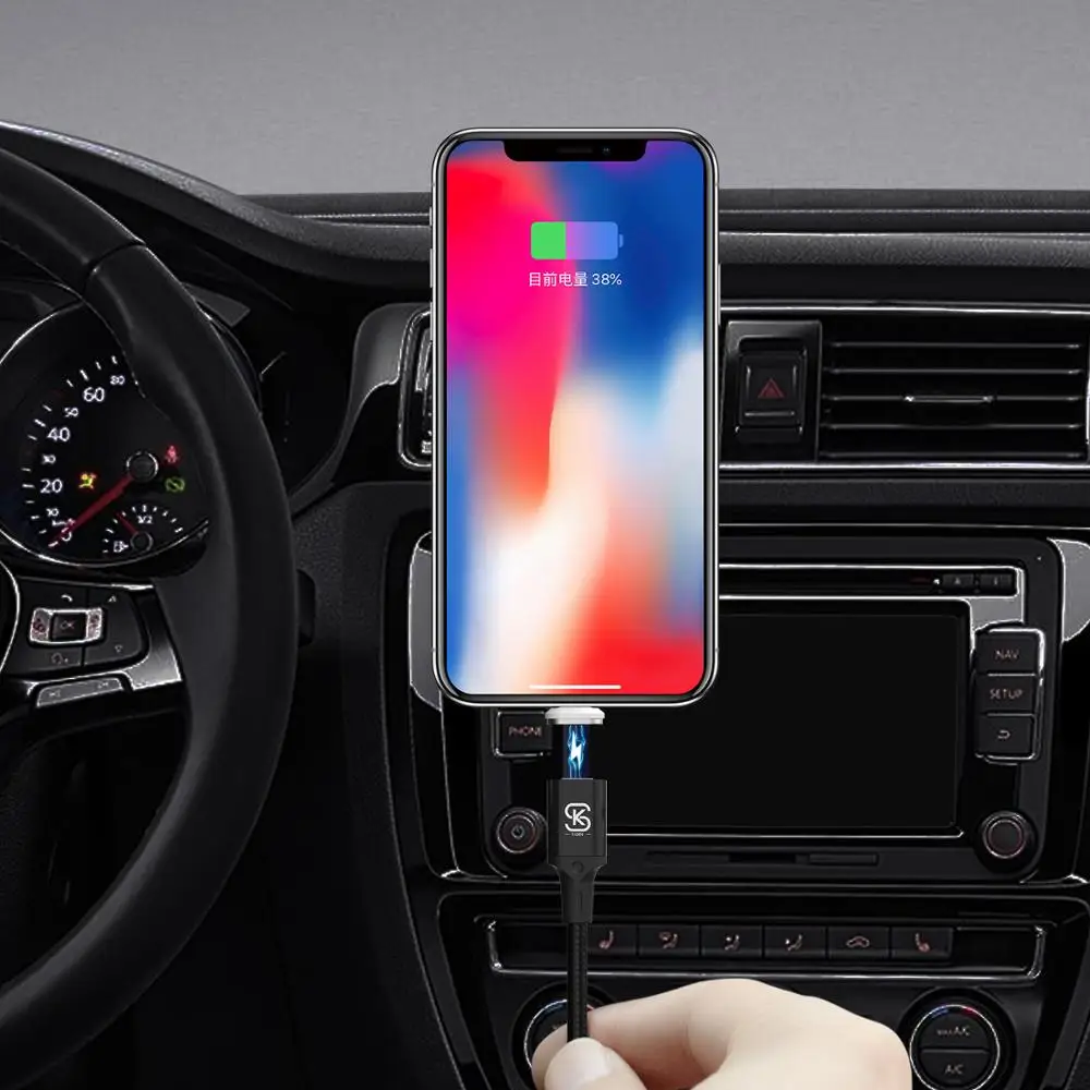 Магнитный кабель SIKAI 3A 2 4 А для Iphone 11X8 6 plus micro USB Сверхбыстрый зарядный Android