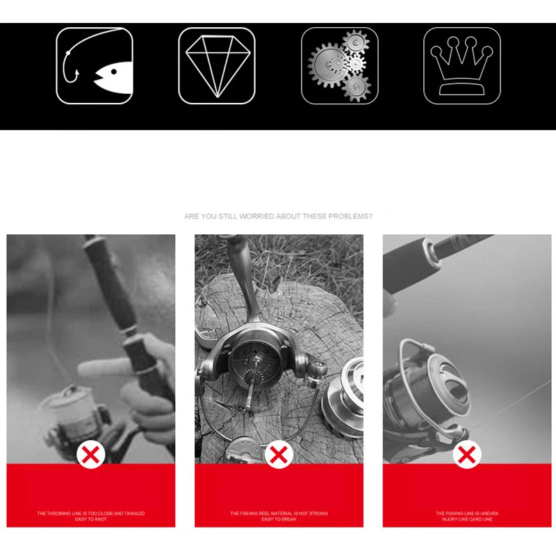 

YINGTOUMAN HS2000/HS3000 Wheel Metal Spinning Fishing Reel Fishing Wheel Rotate the spool Fishing coil