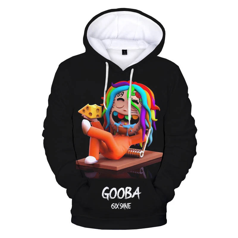 

6ix9ine Hoodie Gooba Streetwear Hip Hop Rapper Long Sleeve Pullover Men Women Fashion Casual Plus Size Hooded Sweatshirts