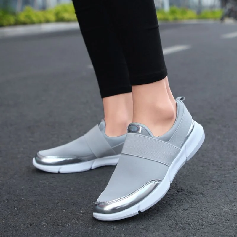 Лоферы женские без шнуровки Повседневные Удобные дышащие туфли из эластичной