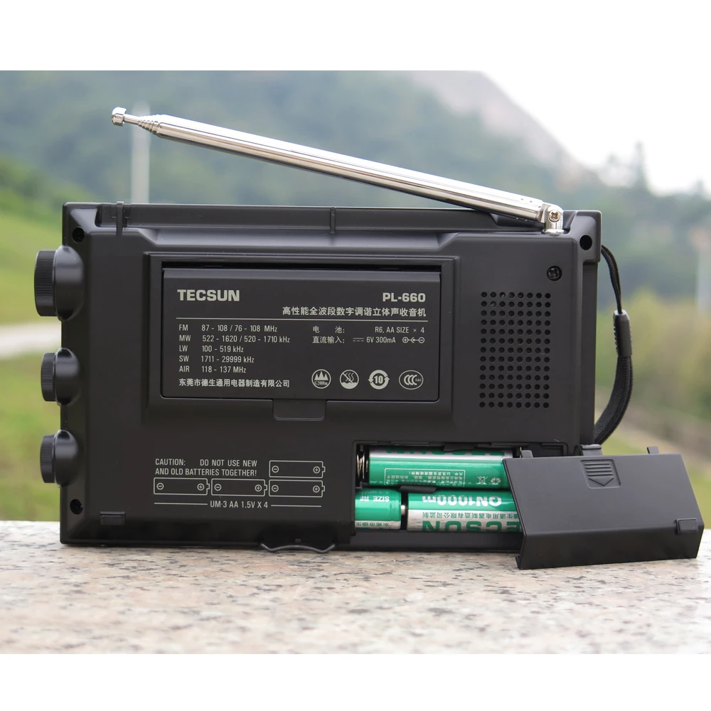 

TECSUN PL-660 Radio PLL SSB VHF AIR Band Radio Receiver FM/MW/SW/LW Radio Multiband Dual Conversion Internet Portable Radio