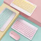 Клавиатура с Bluetooth, испанская, розовая, мини, русская, Корейская раскладка клавиш, беспроводная клавиатура и мышь для ipad, телефона, планшета, ноутбука