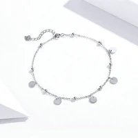 beadsnice 925 sterling silver women foot chain small ball fashion simple style sterling silver anklet id 40285