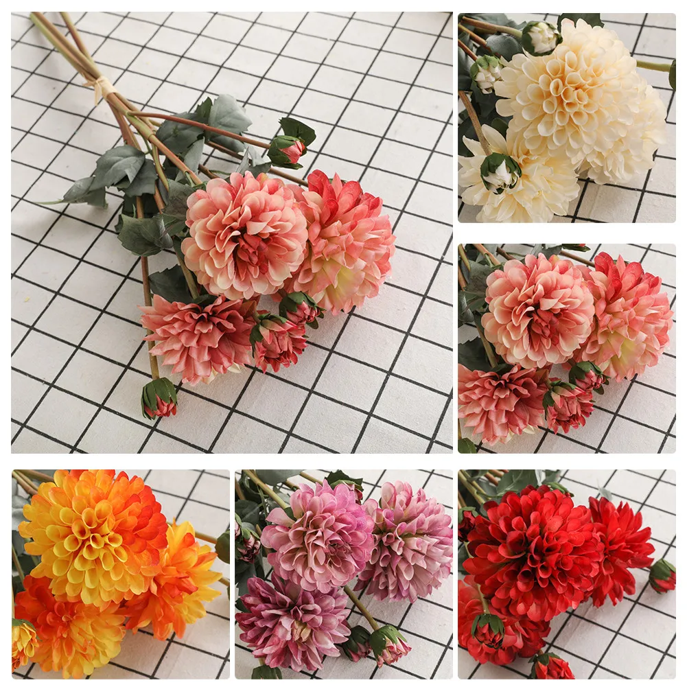 

1PC 47cm Silk Chrysanthemum Artificial Flowers Fake Bouquet Wedding Home Party Decor Oil Painting Chrysanthemum