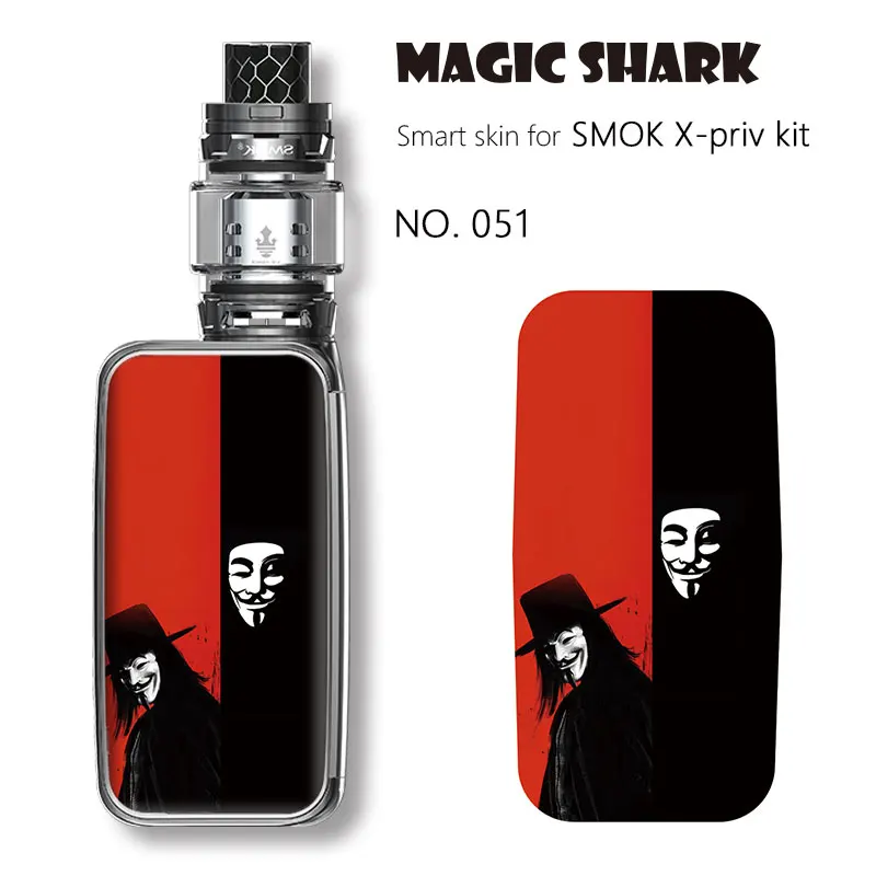 Чехол наклейка Magic Shark V Vendetta Leaf Game of Thrones для Smok X Priv Kit 050 072|Наклейки телефонов| |