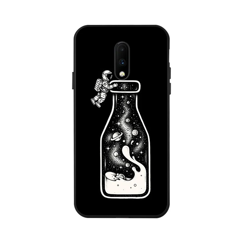 space moon case for oneplus 9 7 8 pro 7t nord 2 case coque black painted phone case for one plus 7 7t pro 6t 7pro 19 nord cover free global shipping