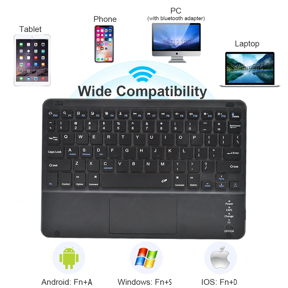Bluetooth сенсорная клавиатура для iPad Планшета Телефона Android IOS Windows трекпад