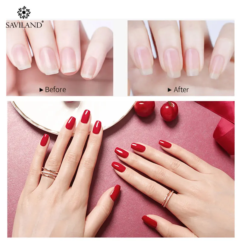 Saviland 7ml Top Base Coat Gel Nail Polish UV Semi Permanent Varnish Soak Off Primer Lacquer Art Manicure | Красота и здоровье