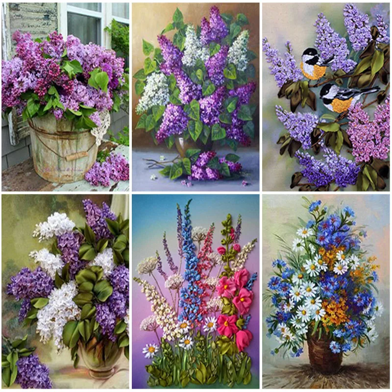 

5D Diamond Painting Poppy Flower Cross Stitch Needlework DIY Mosaic Embroidery Full Square Rhinestone Decoration Home Gift