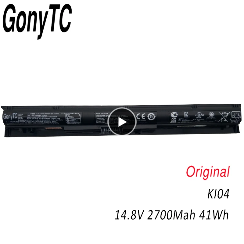 

GONYTC KI04 Battery for HP Pavilion 15-ab292nr 14-ab000 17-g000~17-g099 HSTNN-DB6T/LB6R HSTNN-LB6S/LB6T 800049-001 14.8V 2700Mah