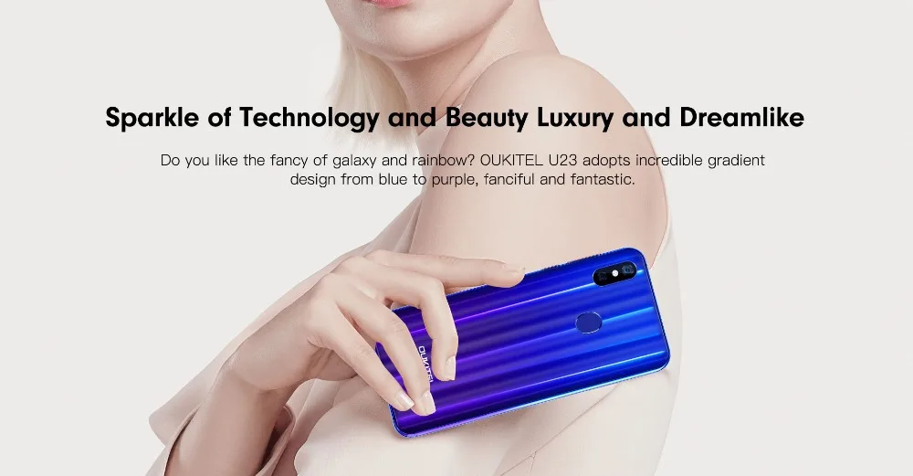 OUKITEL U23 6,1" Нотч Дисплей Android 8,1 мобильный телефон MTK6763T Helio P23 Восьмиядерный 6G 64G Беспроводной зарядки Face ID смартфон