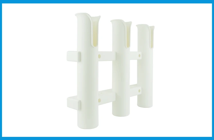 2X 3 Tubes Link White ABS plastic fishing rod racks holder rack socket for boat marine box kayak yacht | Спорт и развлечения