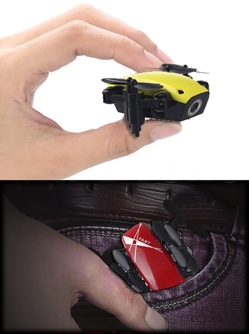 Мини-Дрон S9HW с камерой Радиоуправляемый вертолет складной Квадрокоптер