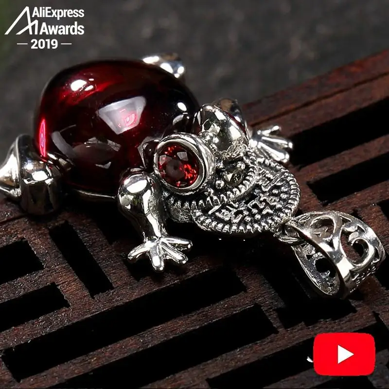 Не подделка магазин в античном стиле S925 подвеска с рубином для ожерелья Женская