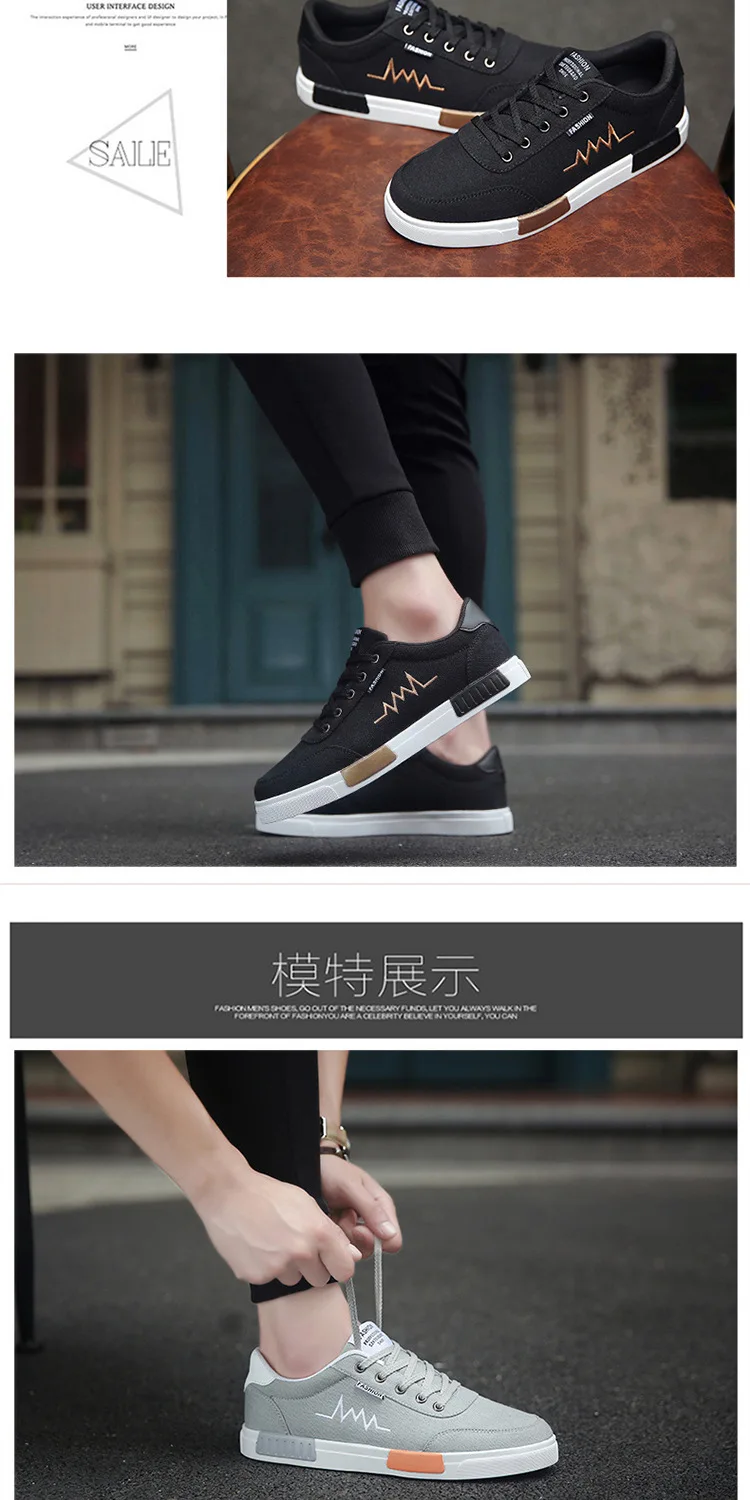 

Canvas Men's Shoes Comfortable Breathable Athletic Sneakers for Men Walking Running Shoes