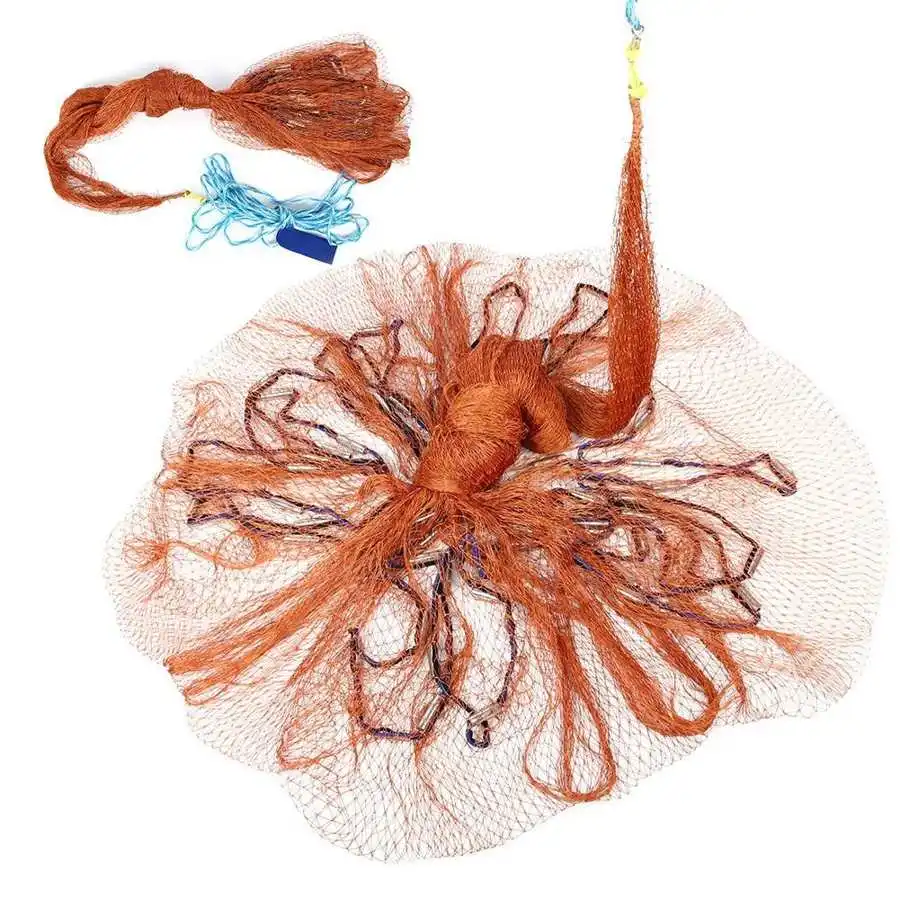 Рыболовная сеть портативная легкая практичная надежная со стальной подвеской