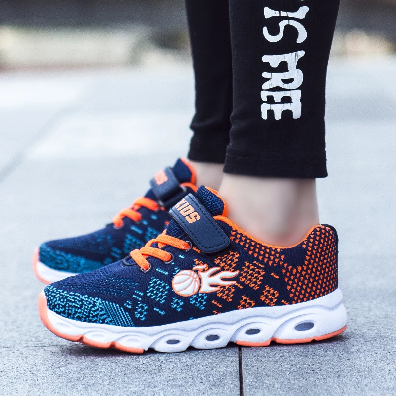 

Retro Sport Kids Sneakers Boys Basketball Shoes for Children Sneakers Girls Shoes Basket Footwear Mesh Non-slip Trainers 2020