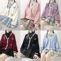 japanese korean fashion sailor school girl uniform cardigan cosplay suit sweater anime student costume college youth purity