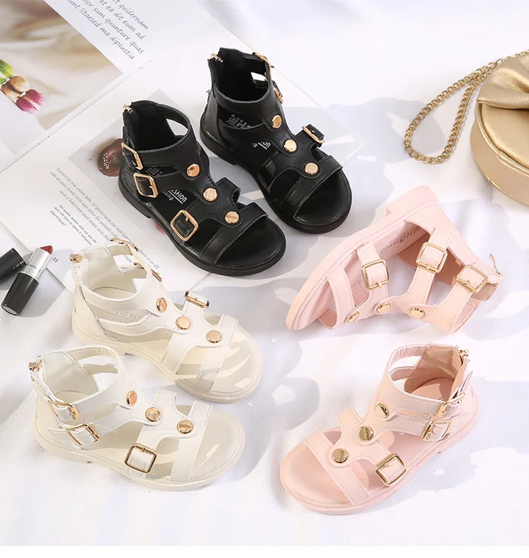 Новинка Сандалии для девочек Обувь с мягкой подошвой маленькой принцессы Модная