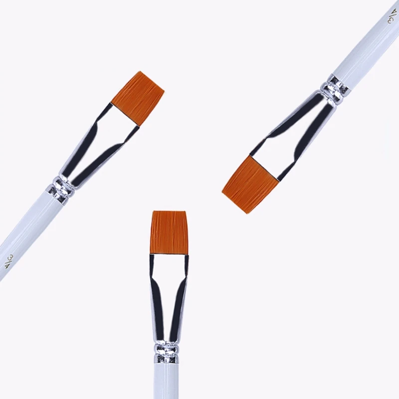

Set of 6Pcs Artist Painting Brushes Set Reusable Paint Brush Kit Ideal for Face Nail Oil Acrylic Painting on Wood Canvas