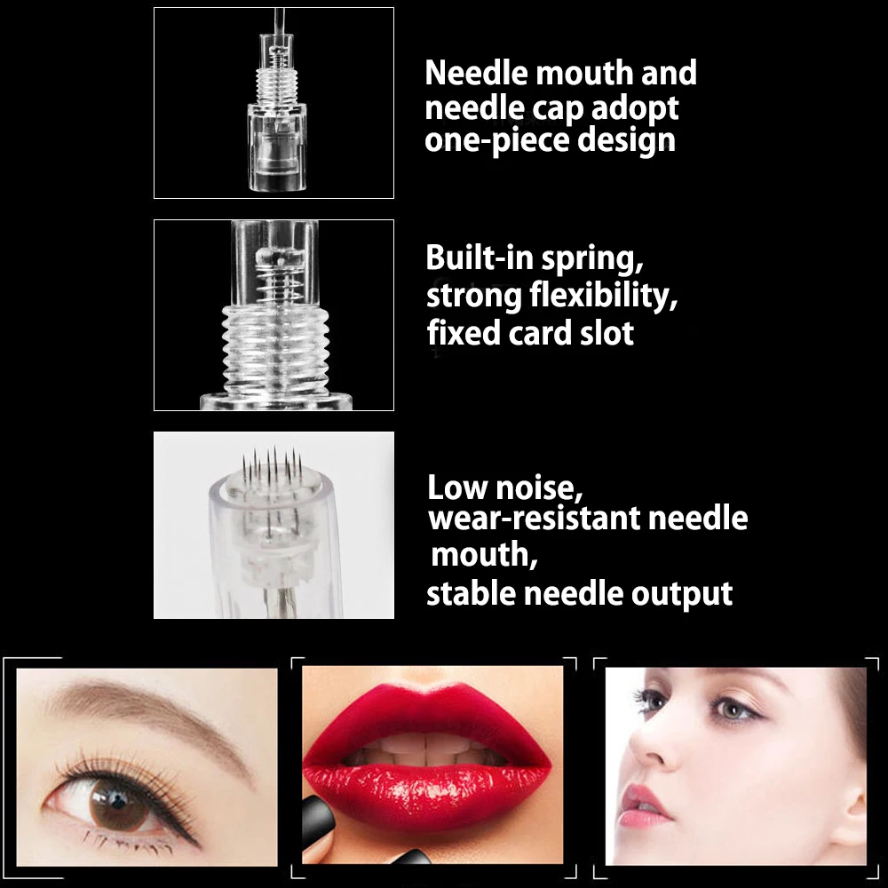 Круглый картридж с иглой Nano Pin 10 шт. байонетный порт для электрического